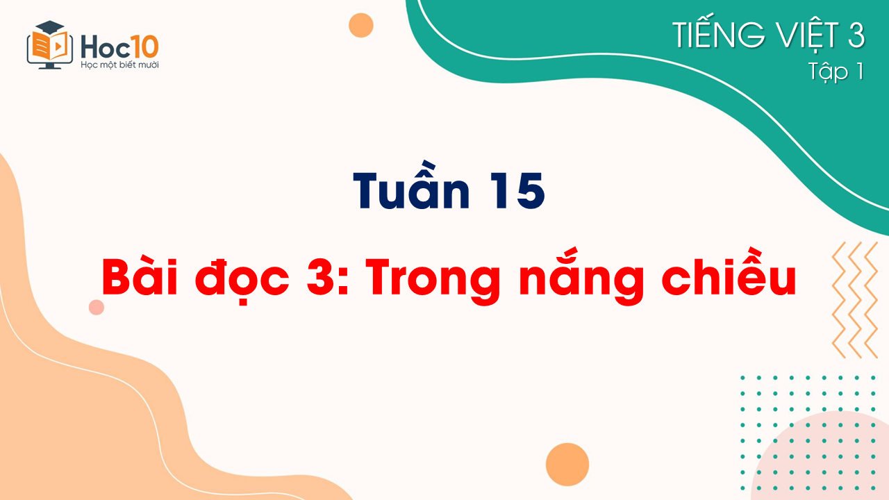 Tuần 15 - Bài đọc 3 Trong nắng chiều